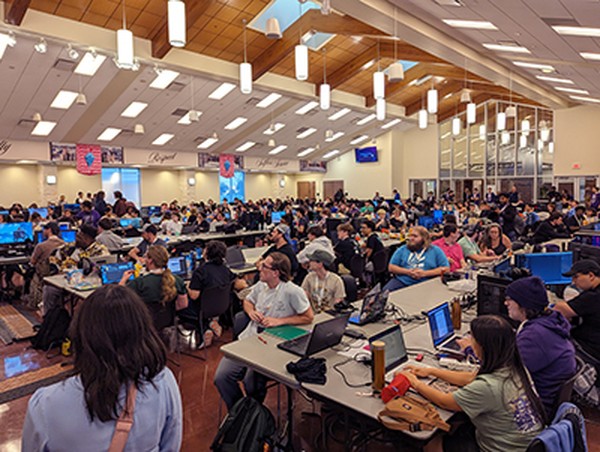 LSU students at the Chillennium game jam