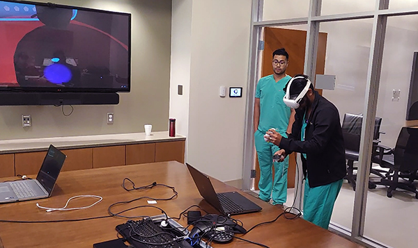 VR training session